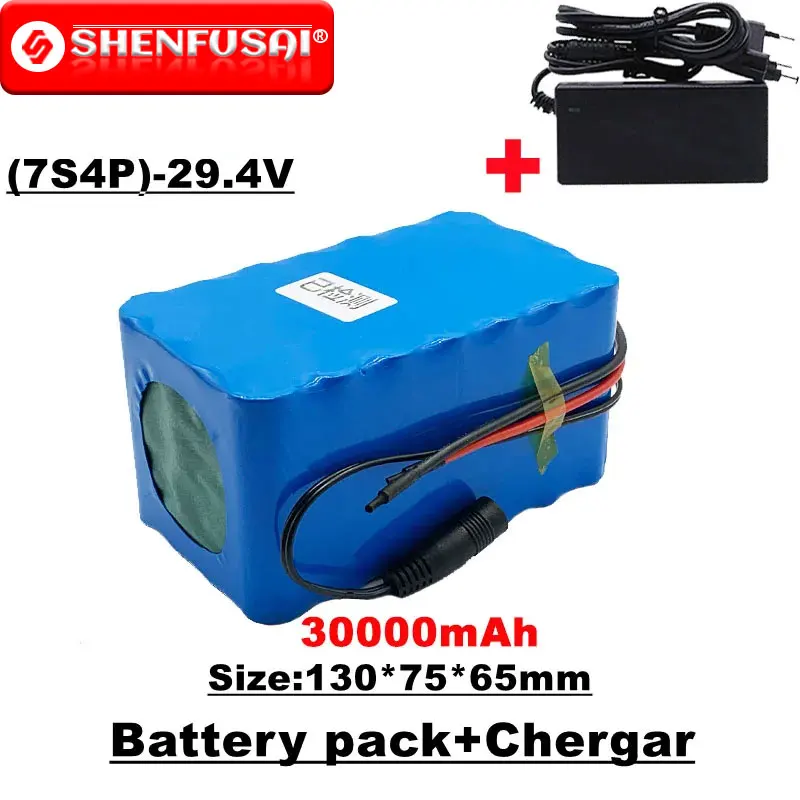 24V lithium ion battery pack, 7s4p 29V 30ah, suitable for bicycles, motorcycles, electric scooters, built-in BMS 15a+ charger
24V lithium ion battery pack, 7s4p 29V 30ah, suitable for bicycles, motorcycles, electric scooters, built-in BMS 15a+ charger