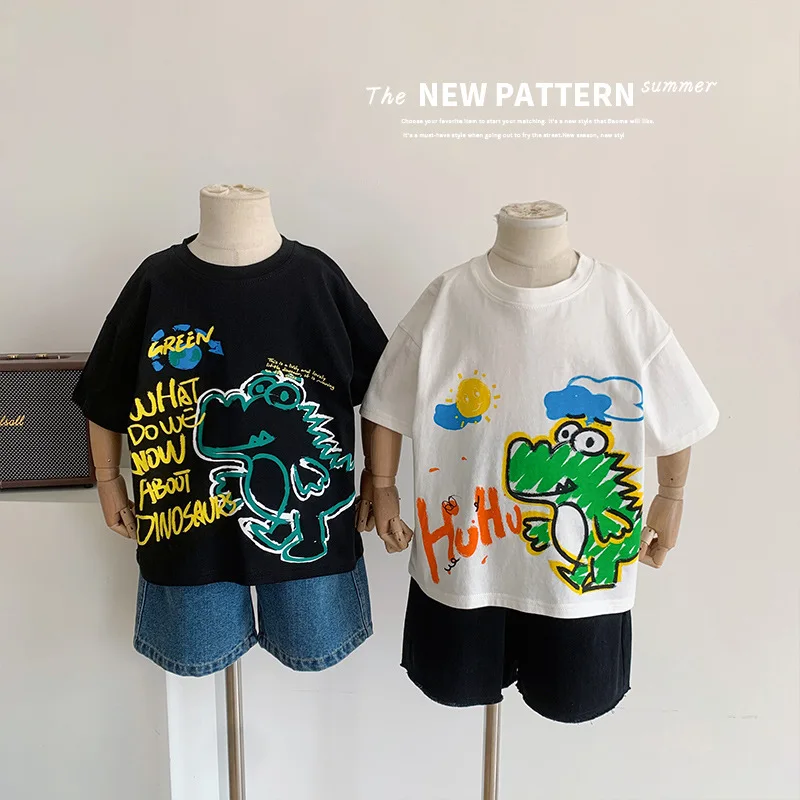 2023 Summer New Children's Clothing Children's Cartoon Print Cotton T-shirt Boys and Girls Short Sleeve Thin Fashion
2023 Summer New Children's Clothing Children's Cartoon Print Cotton T-shirt Boys and Girls Short Sleeve Thin Fashion