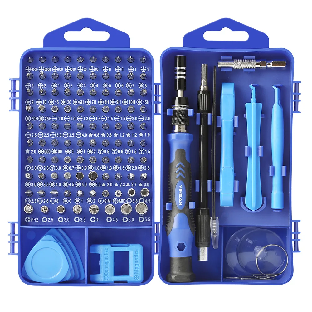 Repair Computer Phone Watch Tool Set Blue 117 In One Screwdriver Set Crv Batch Head Non-slip Handle Logo Laptop Repair Tools
Repair Computer Phone Watch Tool Set Blue 117 In One Screwdriver Set Crv Batch Head Non-slip Handle Logo Laptop Repair Tools