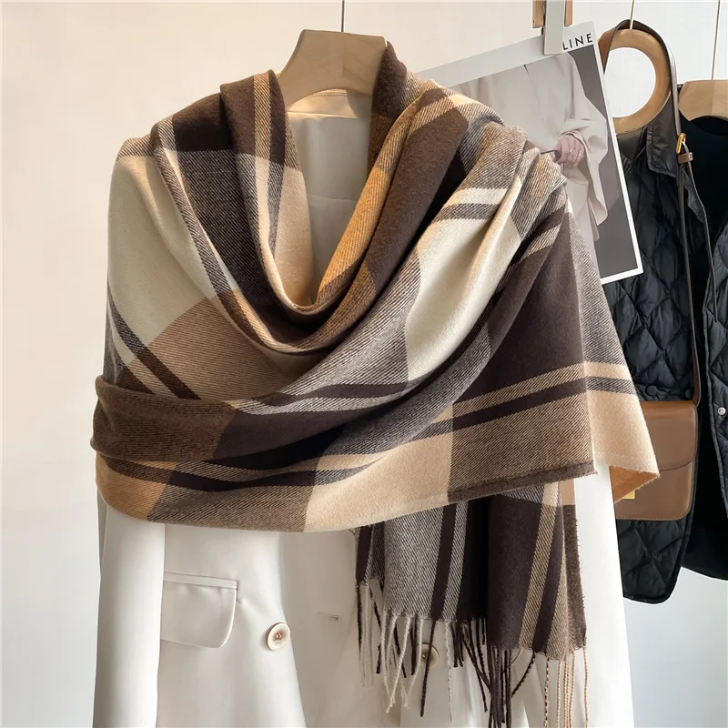 British Plaid Cashmere Scarf for Women Fashion Winter Warm Shawl Bufanda Tassel Neckerchief Female Echarpe Pashmina Wraps 2022
British Plaid Cashmere Scarf for Women Fashion Winter Warm Shawl Bufanda Tassel Neckerchief Female Echarpe Pashmina Wraps 2022