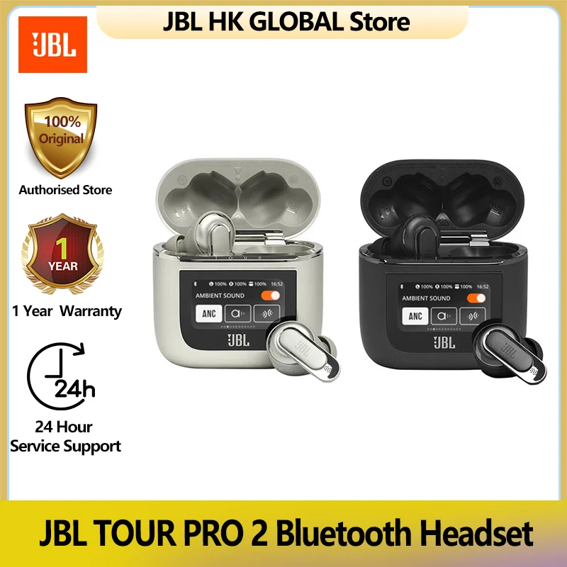 

JBL 100%Original TOUR PRO2 Silent Earphones Infinite Bluetooth Headset Active Noise Reduction True Wireless Earphones LCD Screen