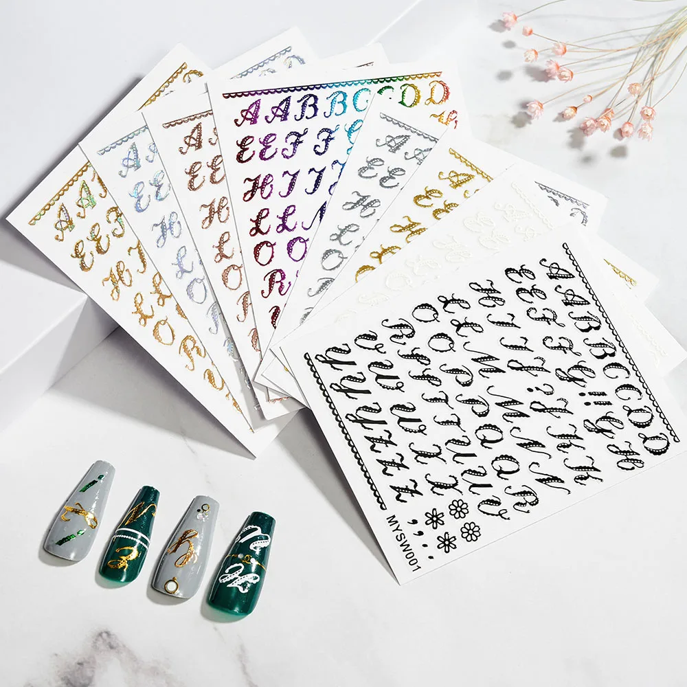1 Sheet Alphabet Style Nail Sticker Self-adhesive 3D Slider English Letter Nails Transfer Sticker Decals For Manicure Tattoo E-1
1 Sheet Alphabet Style Nail Sticker Self-adhesive 3D Slider English Letter Nails Transfer Sticker Decals For Manicure Tattoo E-1