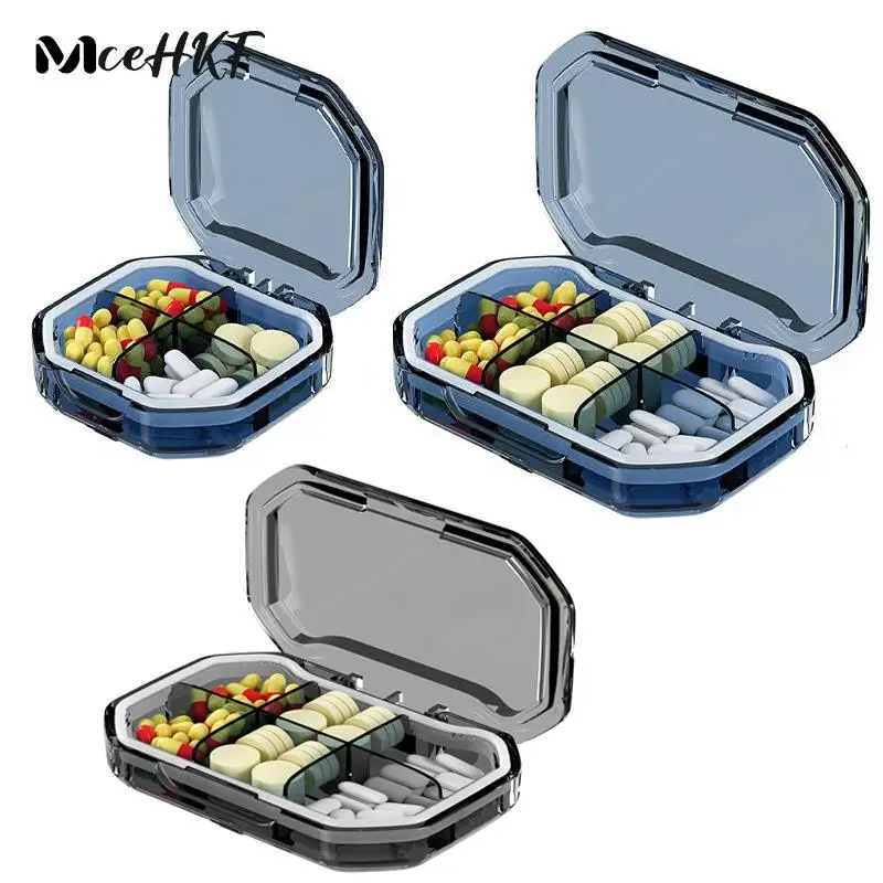 

4/5/6 Grids Travel Pill Organizer Portable Medicine Vitamin Holder Container Moisture Proof Pills Box For Pocket Purse Pill Case