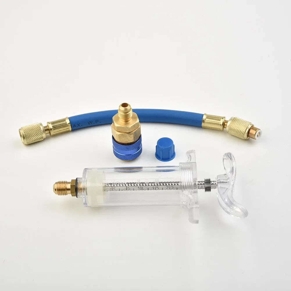 Oil/Dye Injector 30Ml 1 Oz With Low Side Quick Coupler Adapter 1/4 SAE X4T7 Coolant Filler Pipe Injection Tools
Oil/Dye Injector 30Ml 1 Oz With Low Side Quick Coupler Adapter 1/4 SAE X4T7 Coolant Filler Pipe Injection Tools
