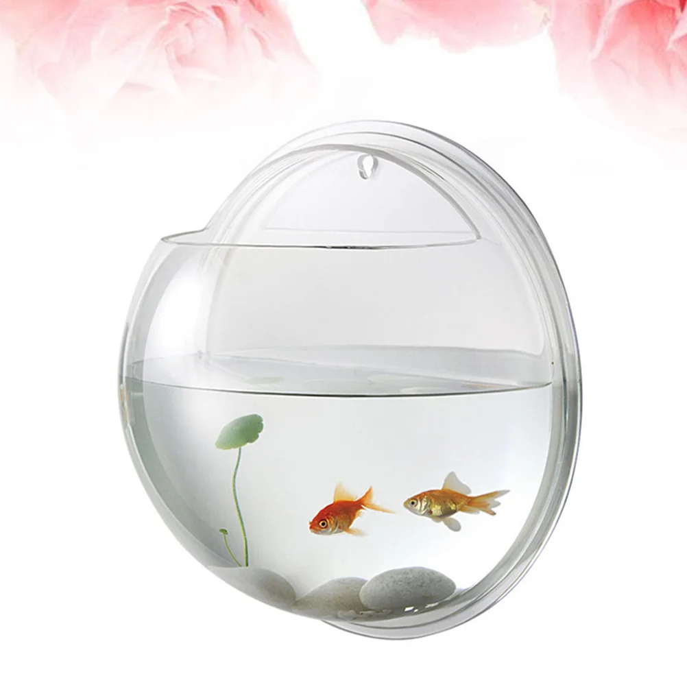 

Wall Tank Bowl Aquarium Hanging Mounted Acrylic Pot Betta Tanks Bubble Bowls Transparent Planter Vase Clear Plastic Flower