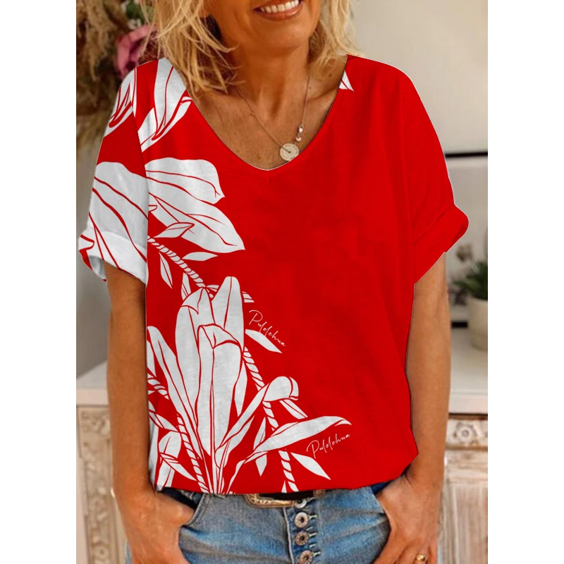 Kanchiii women's summer casual T-shirt 3D printed top loose V-neck T-shirt Y2K Street short sleeve comfortable shopping
Kanchiii women's summer casual T-shirt 3D printed top loose V-neck T-shirt Y2K Street short sleeve comfortable shopping