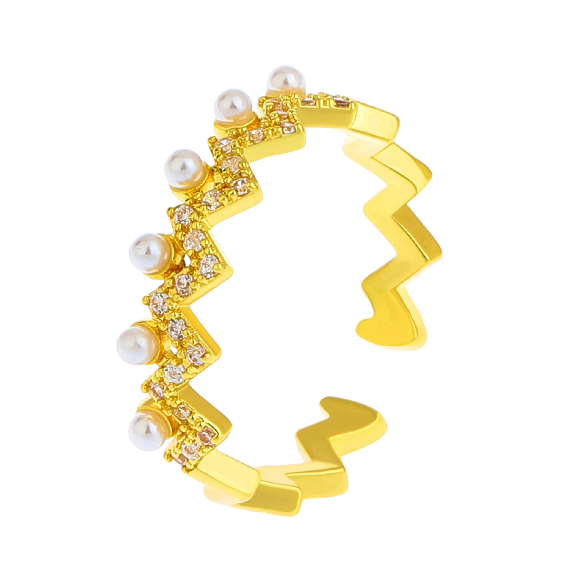 Delicate Pearl Wave Shaped Ring for Women Simple Trendy Wave Inlaid Zircon Adjustable Rings Jewelry Party Girlfriends Gifts 2023 
Delicate Pearl Wave Shaped Ring for Women Simple Trendy Wave Inlaid Zircon Adjustable Rings Jewelry Party Girlfriends Gifts 2023