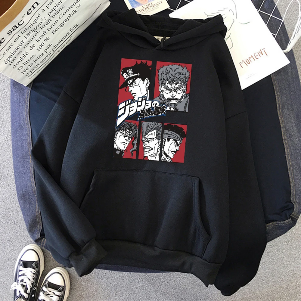 Bizarre adventure JOJO Anime Printed Hoody Men Personality Comfortable Hoodie Men's Autumn New Fleece O-Neck Sweatshirt Menswear
Bizarre adventure JOJO Anime Printed Hoody Men Personality Comfortable Hoodie Men's Autumn New Fleece O-Neck Sweatshirt Menswear