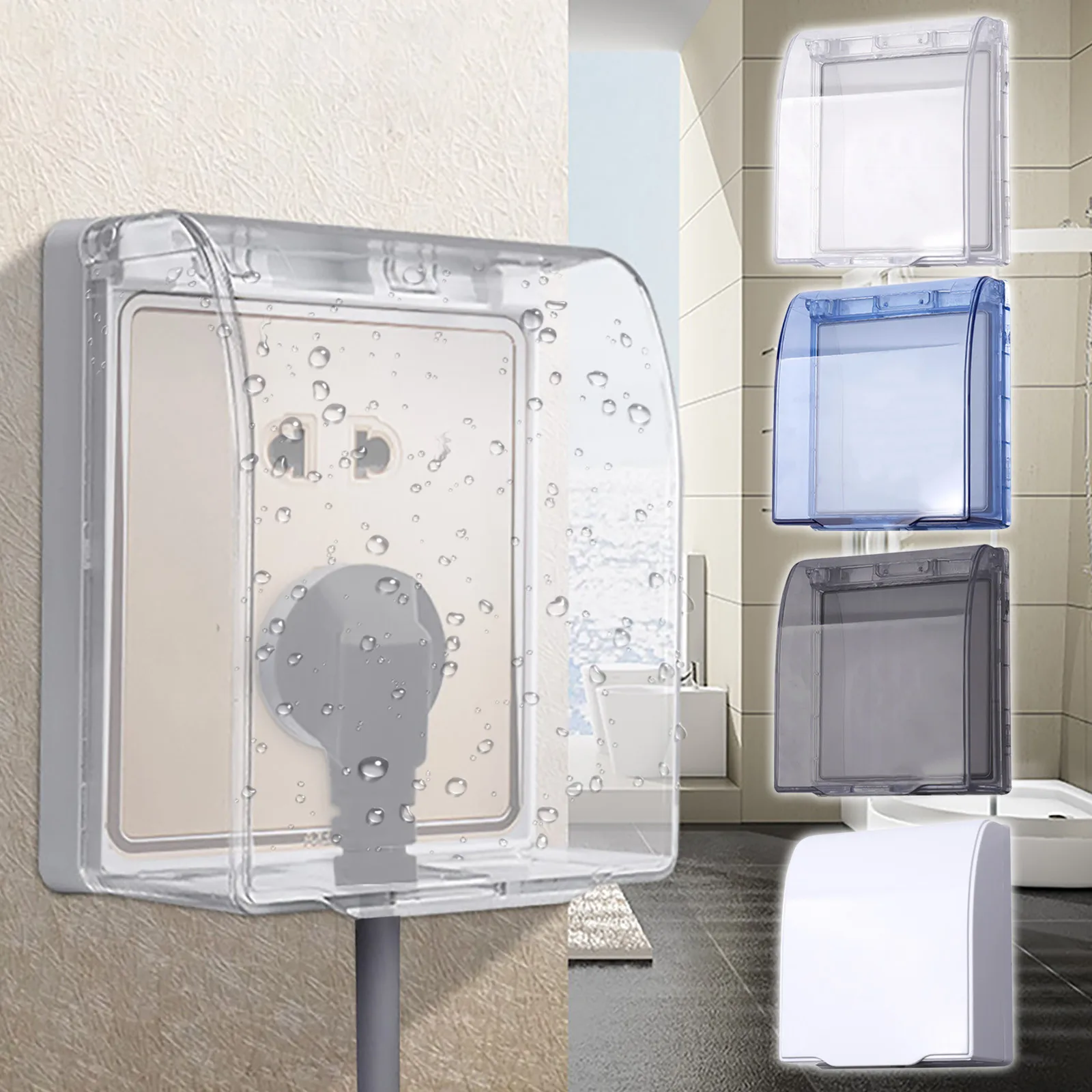86 Type Wall Socket Waterproof Box Self-Adhesive Electric Plug Cover Bathroom Switch Protection Cover Socket Splash-Proof Boxes
86 Type Wall Socket Waterproof Box Self-Adhesive Electric Plug Cover Bathroom Switch Protection Cover Socket Splash-Proof Boxes