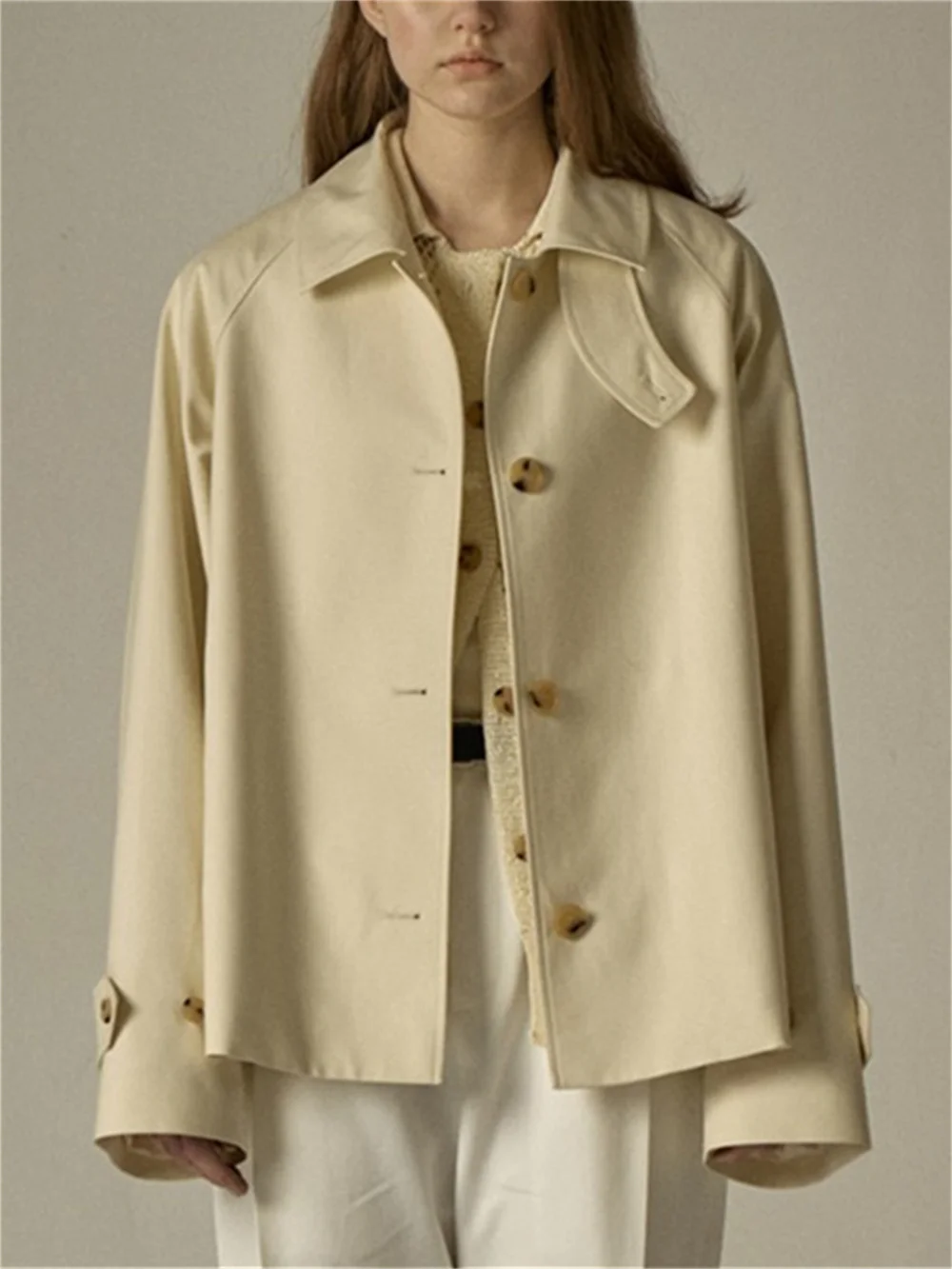 Women Solid Color Short Jacket 2023 Early Autumn Winter New Ladies Turn Down Collar Long Sleeve Single Breasted Loose Windbreak
Women Solid Color Short Jacket 2023 Early Autumn Winter New Ladies Turn Down Collar Long Sleeve Single Breasted Loose Windbreak
