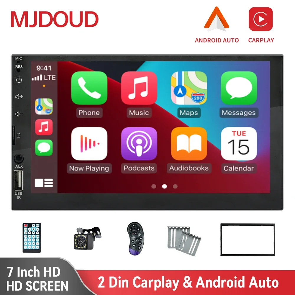 Автомагнитола MJDOUD 2 Din с экраном Apple CarPlay, автомобильный мультимедийный плеер, центральная система Bluetooth, электроника, автомобильная стереосистема
Автомагнитола MJDOUD 2 Din с экраном Apple CarPlay, автомобильный мультимедийный плеер, центральная система Bluetooth, электроника, автомобильная стереосистема