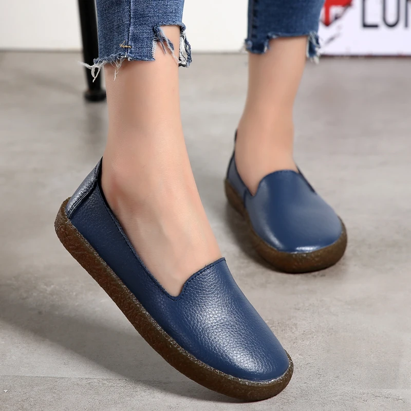 Autumn Flats Women Shoes Loafers Genuine Leather Women Flats Slip On Women's Loafers Female Moccasins Shoes Plus Size 35-43
Autumn Flats Women Shoes Loafers Genuine Leather Women Flats Slip On Women's Loafers Female Moccasins Shoes Plus Size 35-43