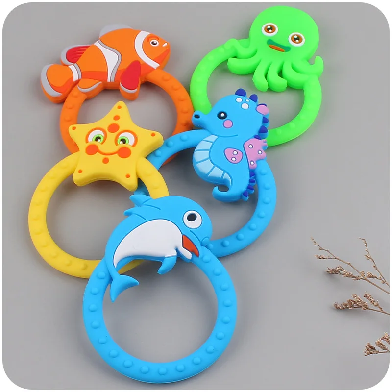 Baby Silicone Teething Toys Newborn Hand-Held Pacifier Ring 0 6 Month Old Baby Cartoon Marine Animal Chewing Accessories Toys
Baby Silicone Teething Toys Newborn Hand-Held Pacifier Ring 0 6 Month Old Baby Cartoon Marine Animal Chewing Accessories Toys