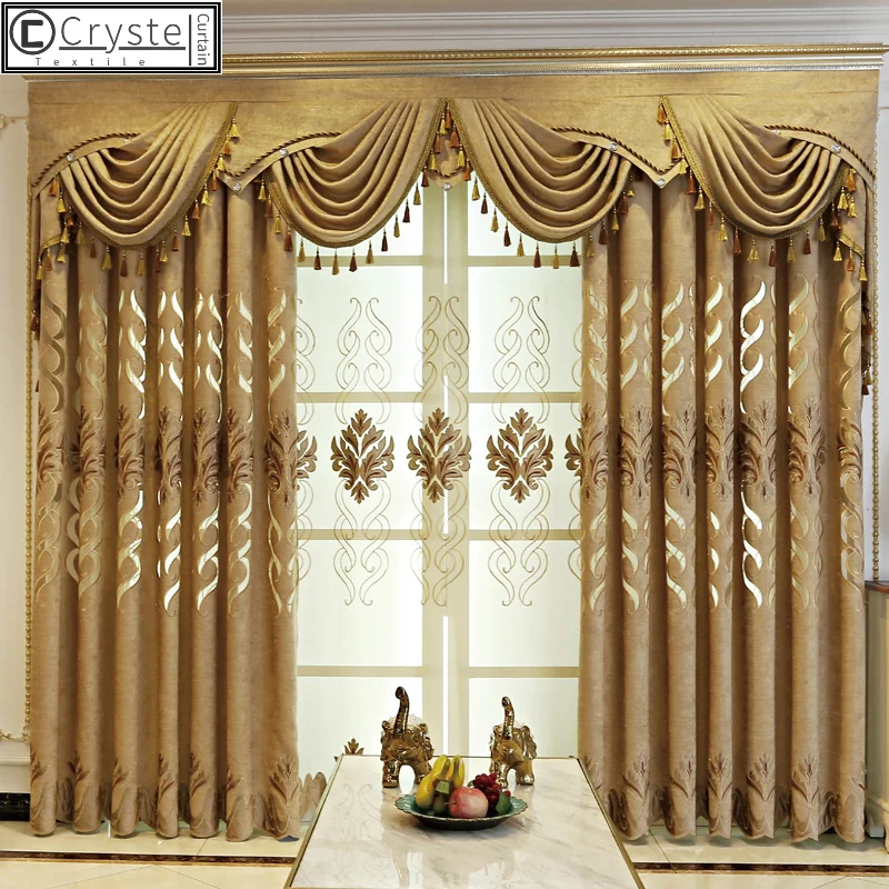 European Style Curtains for Living Dining Room Bedroom High-end Jacquard Chenille Fabric Curtains Finished Product Customization
European Style Curtains for Living Dining Room Bedroom High-end Jacquard Chenille Fabric Curtains Finished Product Customization