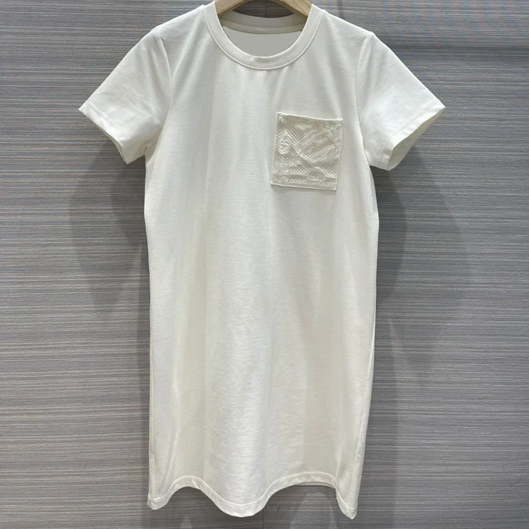 Luxury Cotton White Dress for Women Fashion Versatile Slim Dress Top Quality 3D Cut O-neck Short Sleeve Dress Lady Spring 2022
Luxury Cotton White Dress for Women Fashion Versatile Slim Dress Top Quality 3D Cut O-neck Short Sleeve Dress Lady Spring 2022