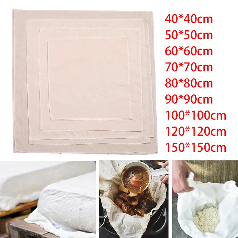 1Pc Cotton Cheese Tofu DIY Cloth Tofu Maker Soy Milk Wine Filter Cloth Kitchen Gadgets Baking Ferment Pastry Tools
1Pc Cotton Cheese Tofu DIY Cloth Tofu Maker Soy Milk Wine Filter Cloth Kitchen Gadgets Baking Ferment Pastry Tools