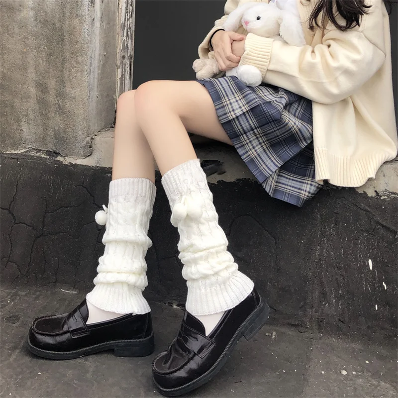 

Globe Knitted Winter And Legs Warmers Women Boot Girls Warm Gothic Lolita Socks In Autumn New Stockings Punk High Sleeve