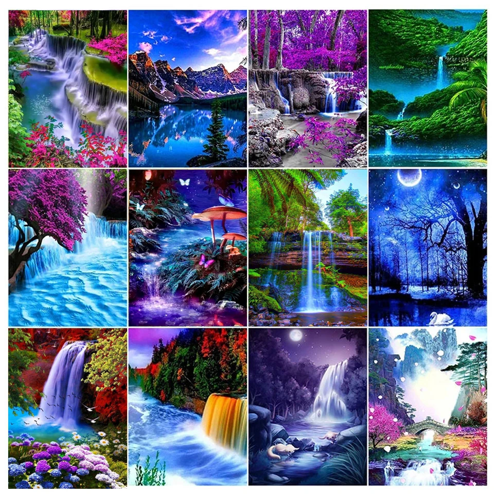 Landscape DIY 5D Diamond Painting Kits Full Drill Waterfall Forest Diamond Mosaic Hand Inlaid Rhinestone Embroidery Home Decor
Landscape DIY 5D Diamond Painting Kits Full Drill Waterfall Forest Diamond Mosaic Hand Inlaid Rhinestone Embroidery Home Decor