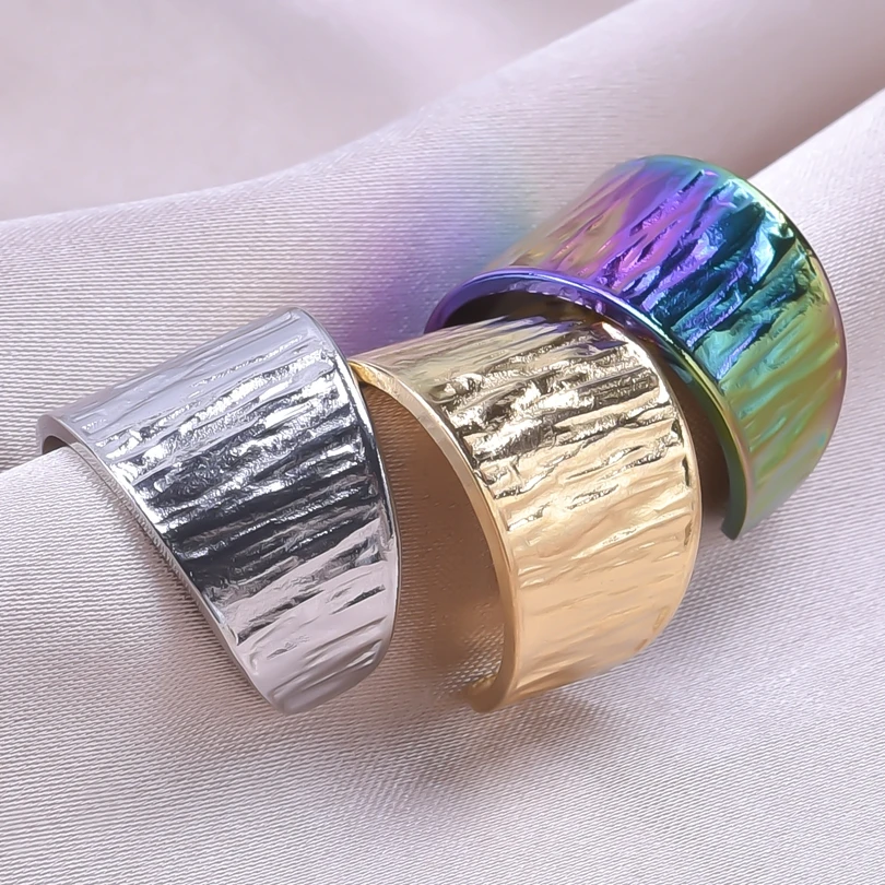 Stainless Steel Ring Trend Large Solid High Quality Adjustable Rings for Women Men Personalize Open Jewelry Punk Party Supplies
Stainless Steel Ring Trend Large Solid High Quality Adjustable Rings for Women Men Personalize Open Jewelry Punk Party Supplies