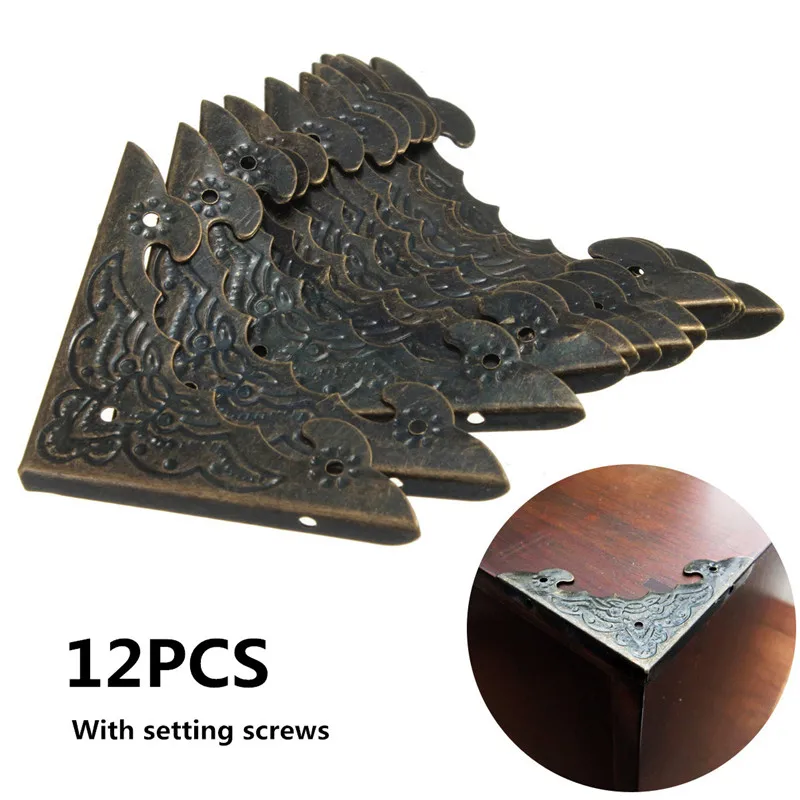 12Pcs Antique Brass Jewelry Gift Guard Box Wooden Case Corner Protector Home Decorative Corner Brackets Box Angle Protect Cover
12Pcs Antique Brass Jewelry Gift Guard Box Wooden Case Corner Protector Home Decorative Corner Brackets Box Angle Protect Cover