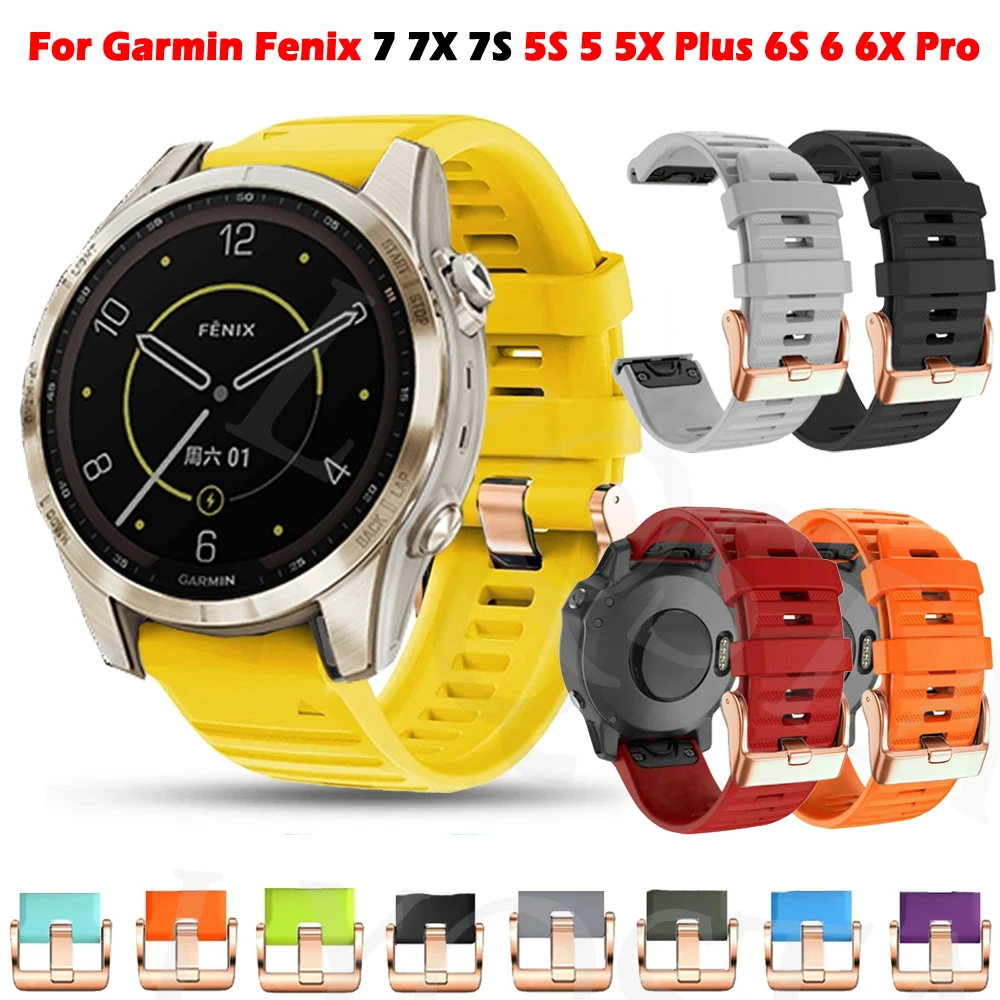 20 22 26mm Watchbands For Garmin Fenix 7 7X 7S 5S 5 5X Plus 6S 6 6X Pro Tactix 7/D2 Smartwatch Silicone Band Quick Fit Straps
20 22 26mm Watchbands For Garmin Fenix 7 7X 7S 5S 5 5X Plus 6S 6 6X Pro Tactix 7/D2 Smartwatch Silicone Band Quick Fit Straps