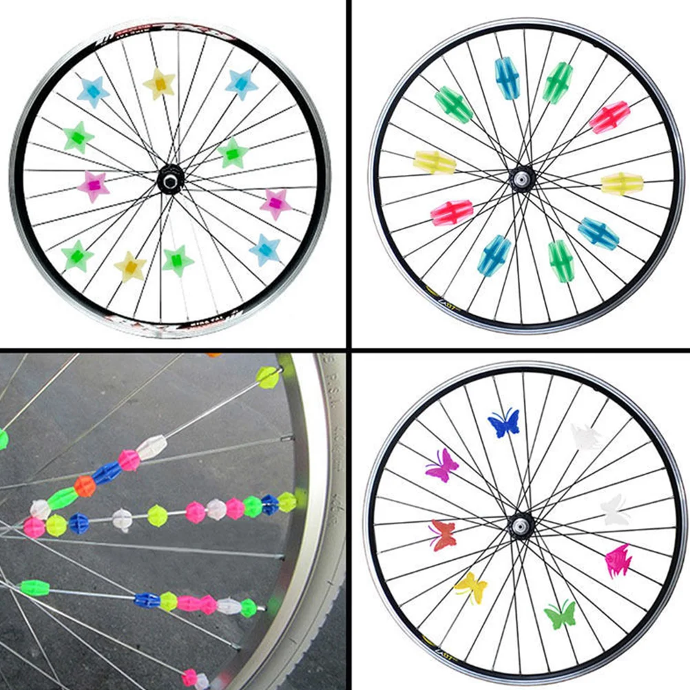170 Pcs Colorful Round Wheel Spoke Beads Bike Plastic Clip Spoke Beads Decorations (36 Pentagram Beads + 36 and Fish Beads+ 36
170 Pcs Colorful Round Wheel Spoke Beads Bike Plastic Clip Spoke Beads Decorations (36 Pentagram Beads + 36 and Fish Beads+ 36