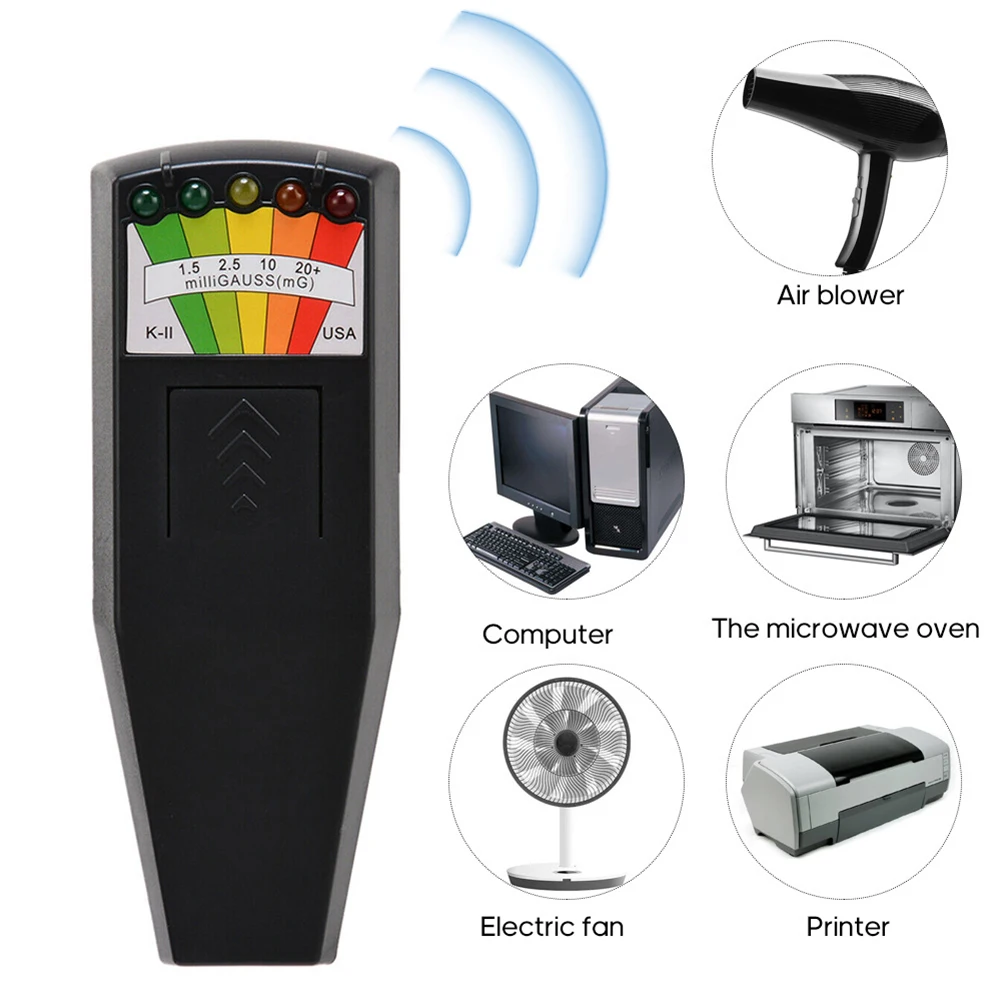 K2 Electromagnetic Field EMF Gauss Meter Radiation Detector Portable Electric Magnetic Field Dosimeter 5 LED Gauss Meter
K2 Electromagnetic Field EMF Gauss Meter Radiation Detector Portable Electric Magnetic Field Dosimeter 5 LED Gauss Meter