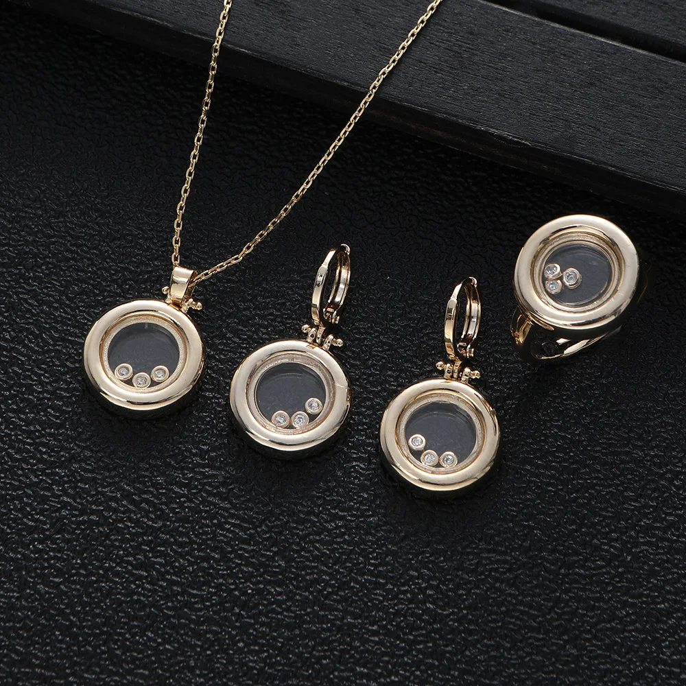 

Роскошное женское ожерелье, Корейская Новинка 2023, винтажный круглый набор из 18-каратного золота, ожерелье с привлекательным кулоном и бриллиантами для девушек, роскошный подарочный набор ювелирных изделий