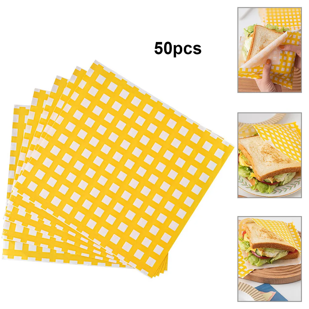 50pcs Baking Papers Food Grade Baking Wrappers Oil Paper Packaging For Sandwich Bread Food Sandwich Burger Fries Oilpaper Baking
50pcs Baking Papers Food Grade Baking Wrappers Oil Paper Packaging For Sandwich Bread Food Sandwich Burger Fries Oilpaper Baking