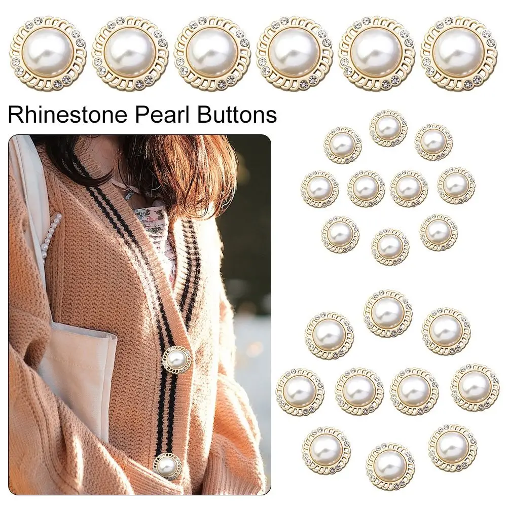 High Quality Needlework DIY Handmade Decoration Button Shirt Buttons Rhinestone Pearl Buttons Sewing Accessories
High Quality Needlework DIY Handmade Decoration Button Shirt Buttons Rhinestone Pearl Buttons Sewing Accessories