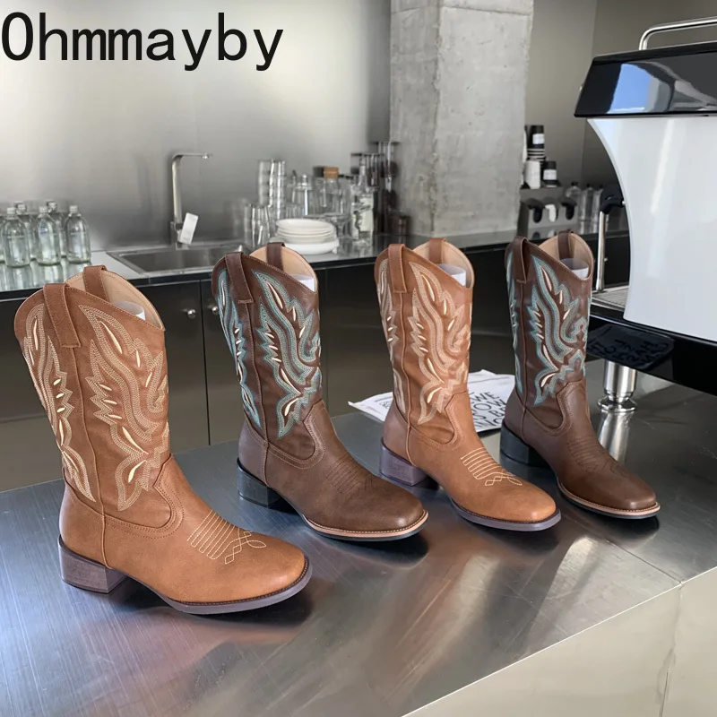 Cowboy Boots Women Fashion Embroidery Slip On Long Boots 2023 Female Square Heel Autumn Winter Knight Boots Shoes
Cowboy Boots Women Fashion Embroidery Slip On Long Boots 2023 Female Square Heel Autumn Winter Knight Boots Shoes