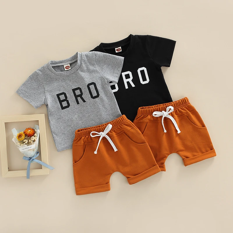 6 Colors 2pcs Casual Baby Boys Summer Clothes Sets 0-24M Letter Short Sleeve T Shirts+Elastic Solid Shorts
6 Colors 2pcs Casual Baby Boys Summer Clothes Sets 0-24M Letter Short Sleeve T Shirts+Elastic Solid Shorts