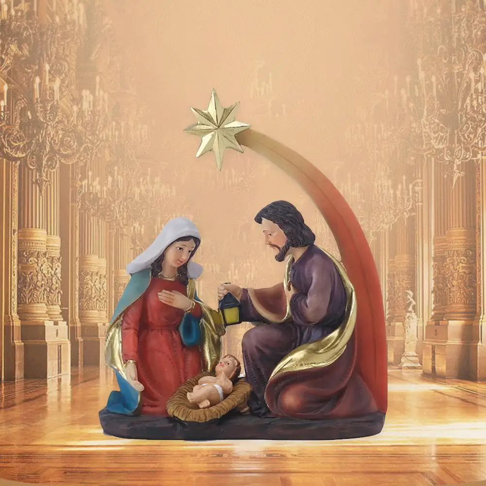 Useful Nativity Ornament Synthetic Resin Jesus Figure Realistic Holy Parents Baby Jesus Crib Figurine Decoration Decorative
Useful Nativity Ornament Synthetic Resin Jesus Figure Realistic Holy Parents Baby Jesus Crib Figurine Decoration Decorative