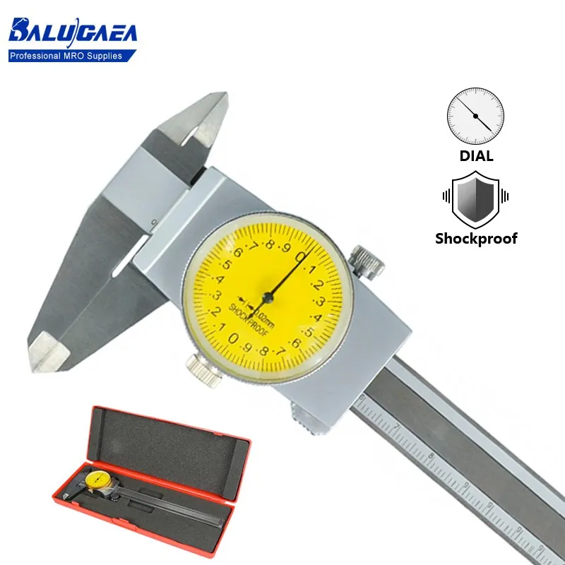 Caliper Shockproof Dial Caliper 0-150/200mm 0.01 0.02mm Dial Gauge Stainless Steel Vernier Caliper Micrometer Measure Tool
Caliper Shockproof Dial Caliper 0-150/200mm 0.01 0.02mm Dial Gauge Stainless Steel Vernier Caliper Micrometer Measure Tool