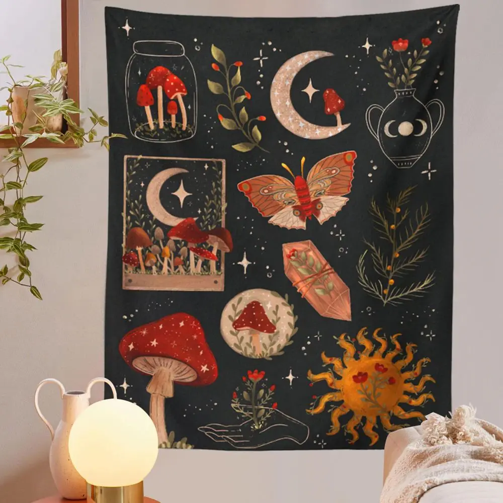 Botanical Cactus Tapestry Wall Hanging Moon Starry Mushroom Chart Hippie Bohemian Tapestries Witchcraft Home Decor Bedroom Decor
Botanical Cactus Tapestry Wall Hanging Moon Starry Mushroom Chart Hippie Bohemian Tapestries Witchcraft Home Decor Bedroom Decor