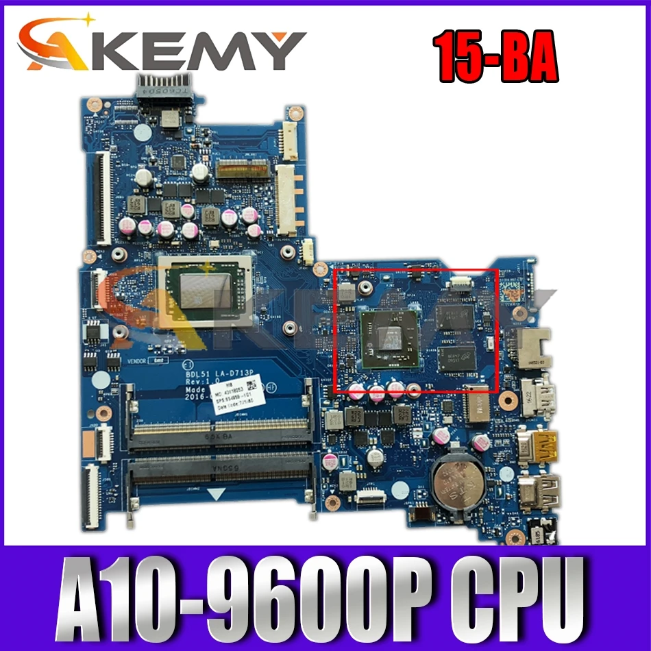 860336-601 860336-501 For HP Pavilion 15-BA AM960P Notebook Mainboard LA-D713P 216-0864032 DDR4 Laptop motherboard 
860336-601 860336-501 For HP Pavilion 15-BA AM960P Notebook Mainboard LA-D713P 216-0864032 DDR4 Laptop motherboard