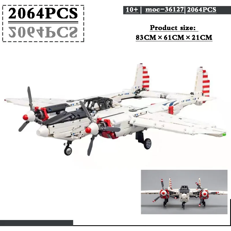 P-38 White Lightning Fighter Moc-36127 Aircraft Model Building Blocks Christmas Gift Building Blocks Children's Birthday GiftS
P-38 White Lightning Fighter Moc-36127 Aircraft Model Building Blocks Christmas Gift Building Blocks Children's Birthday GiftS