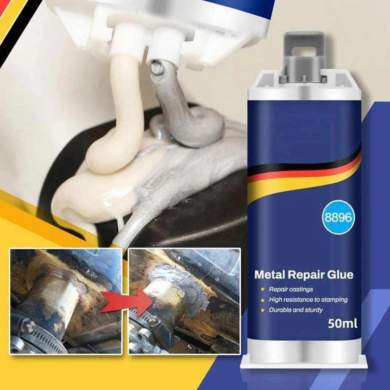 100/50ml Repair Glue Casting Adhesive Industrial Repair Agent Casting Metal Cast Iron Trachoma Stomatal Crackle Welding Glue
100/50ml Repair Glue Casting Adhesive Industrial Repair Agent Casting Metal Cast Iron Trachoma Stomatal Crackle Welding Glue