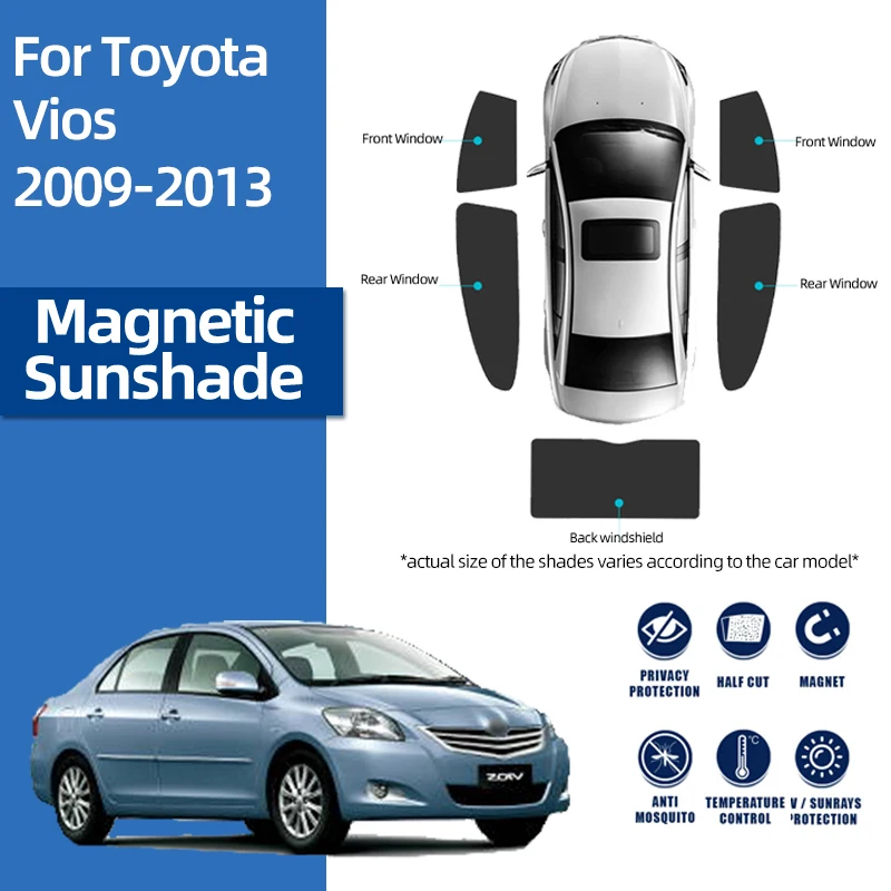 For Toyota YARIS VIOS P9 Sedan 2009-2013 Front Windshield Car Sunshade Rear Side Window Sun Shade Magnetic Visor Mesh Curtain
For Toyota YARIS VIOS P9 Sedan 2009-2013 Front Windshield Car Sunshade Rear Side Window Sun Shade Magnetic Visor Mesh Curtain