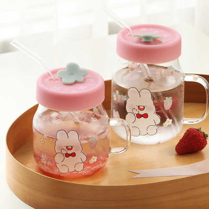 Strawberry Children's Straw with Lid and Handle Water Cup Household High Borosilicate Glass Cup Children's Drinking Cup
Strawberry Children's Straw with Lid and Handle Water Cup Household High Borosilicate Glass Cup Children's Drinking Cup