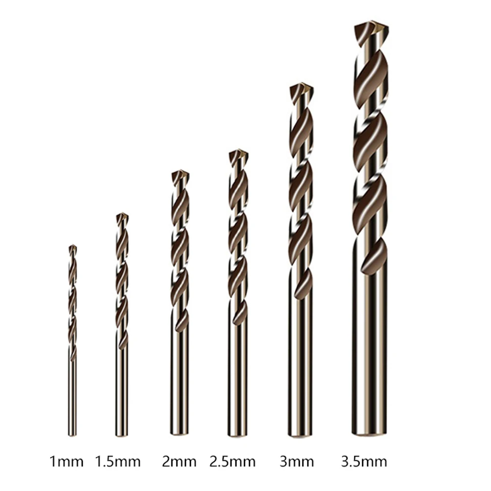 12pcs 1-3.5mm HSS M35 Cobalt Coated Twist Drill Bit Set Auger Core Drill Bit For Wood/Metal Drilling Hole Cutter Power Tools
12pcs 1-3.5mm HSS M35 Cobalt Coated Twist Drill Bit Set Auger Core Drill Bit For Wood/Metal Drilling Hole Cutter Power Tools