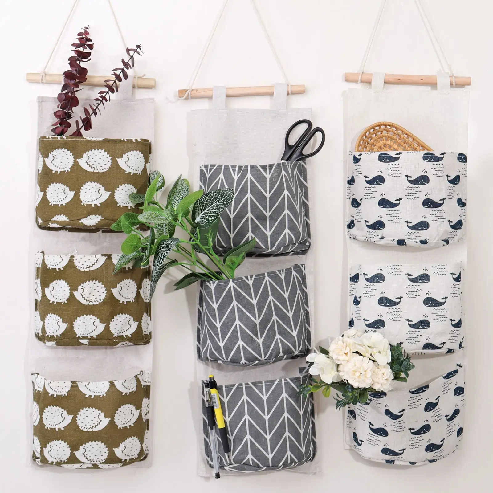 Wall Hanging Storage Bag Fabric Pouch 3 Pockets Multilayer Closet Door Closet Storage Bag Organizer Home Cosmetics Toys
Wall Hanging Storage Bag Fabric Pouch 3 Pockets Multilayer Closet Door Closet Storage Bag Organizer Home Cosmetics Toys