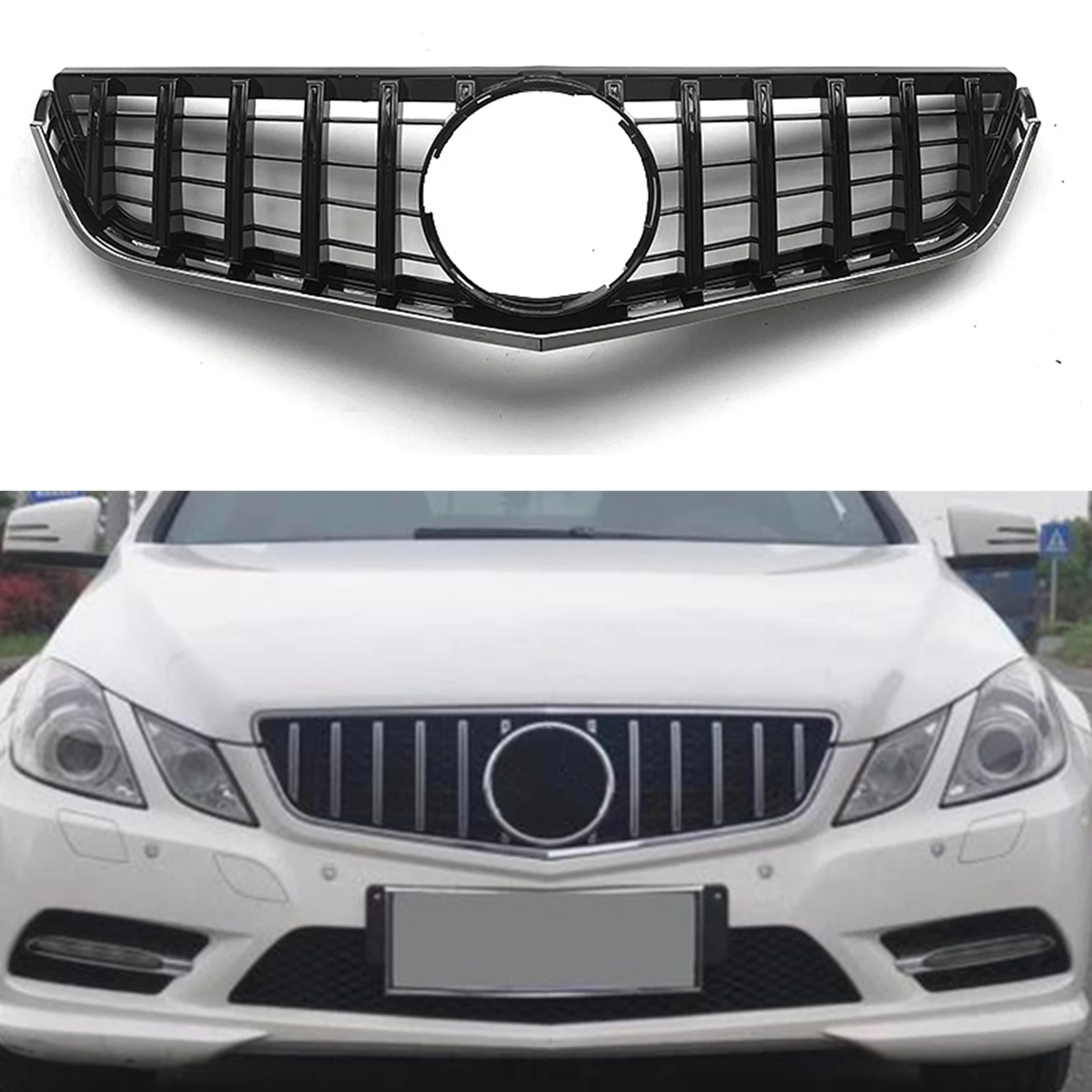 Для Mercedes Benz E Coupe Class W207 C207 2009-2013 2-дверная Передняя решетка гриль GT стиль черный Автомобильный верхний бампер стандартная сетка комплект
Для Mercedes Benz E Coupe Class W207 C207 2009-2013 2-дверная Передняя решетка гриль GT стиль черный Автомобильный верхний бампер стандартная сетка комплект