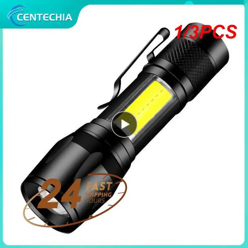 1/3PCS Zoom Mini Led Flashlight XP-G Q5 Flash Light Lantern Portable rechargeable Glare COB Flashlight Outdoor Camping
1/3PCS Zoom Mini Led Flashlight XP-G Q5 Flash Light Lantern Portable rechargeable Glare COB Flashlight Outdoor Camping