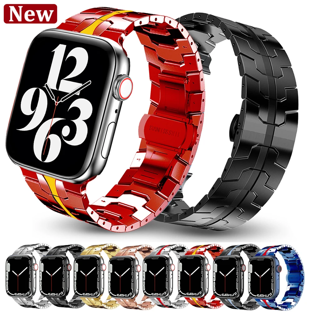 Ремешок из нержавеющей стали для apple watch 7 45 мм 7 41 мм, роскошный браслет для apple watch 6 5 4 3 44 мм 42 мм 40 мм 38 мм
Ремешок из нержавеющей стали для apple watch 7 45 мм 7 41 мм, роскошный браслет для apple watch 6 5 4 3 44 мм 42 мм 40 мм 38 мм