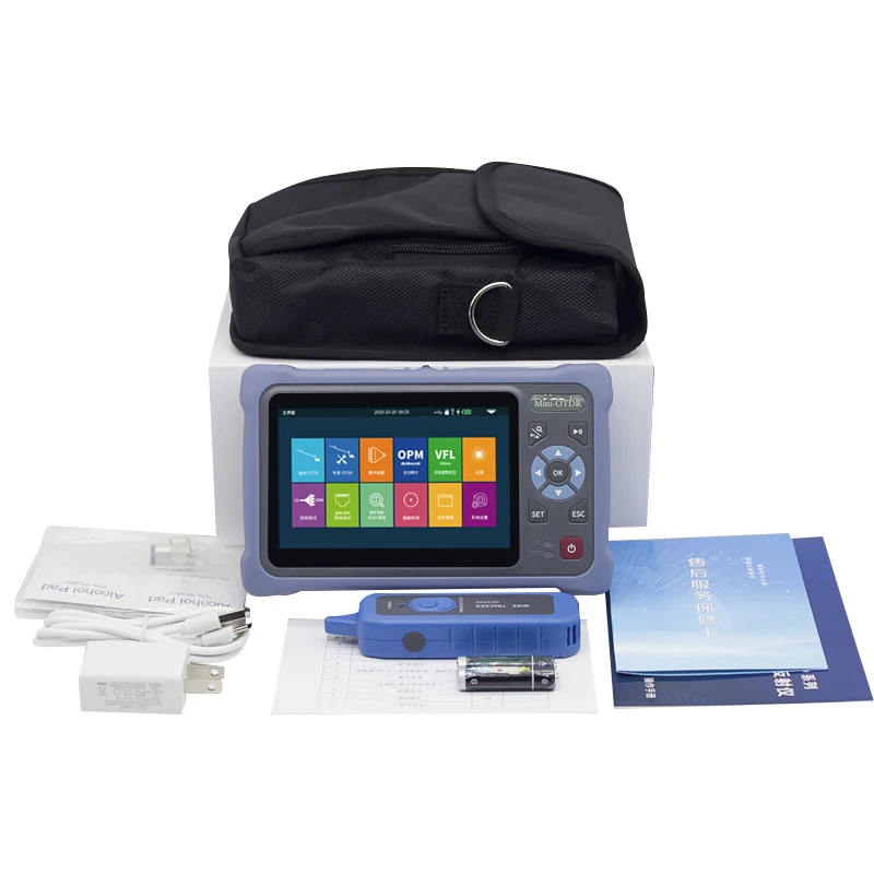 New MINI OTDR 1310/1550nm 26/24dB Fiber Optic Reflectometer Touch Screen VFL OLS OPM Event Map Ethernet Cable Tester
New MINI OTDR 1310/1550nm 26/24dB Fiber Optic Reflectometer Touch Screen VFL OLS OPM Event Map Ethernet Cable Tester