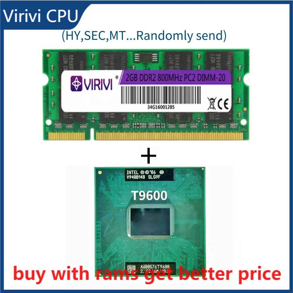 DDR2 2G 800 МГц с ЦПУ T9600 6M кэш/2,8 ГГц/1066/двухъядерный процессор Socket 478 для ноутбука GM45 PM45 SLG9F
DDR2 2G 800 МГц с ЦПУ T9600 6M кэш/2,8 ГГц/1066/двухъядерный процессор Socket 478 для ноутбука GM45 PM45 SLG9F