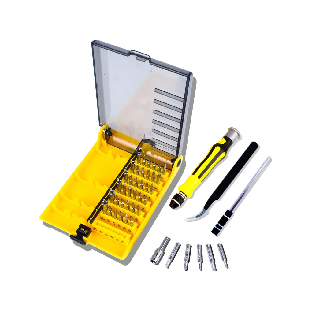 Pack of 45 Screwdriver Bit Set Repair Phone Ratchet Screw Driver Kit Portable Multifunctional Electronic with Handle
Pack of 45 Screwdriver Bit Set Repair Phone Ratchet Screw Driver Kit Portable Multifunctional Electronic with Handle