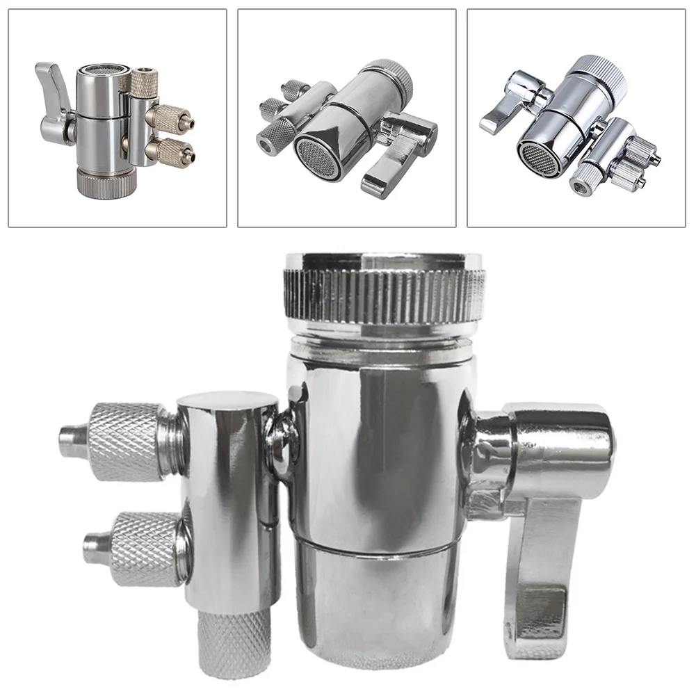 

Two Way Faucet Adapter Diverter Valve For Water Filters Purifiers 1/4inch Tubing Shower Faucets Water Separator Kitchen Parts