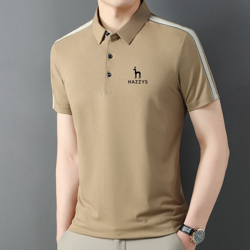 Summer Korean Fashion HAZZYS Men's Splicing Polo Shirt New Stamp Cotton Lapel Collar Short Sleeves Tops
Summer Korean Fashion HAZZYS Men's Splicing Polo Shirt New Stamp Cotton Lapel Collar Short Sleeves Tops